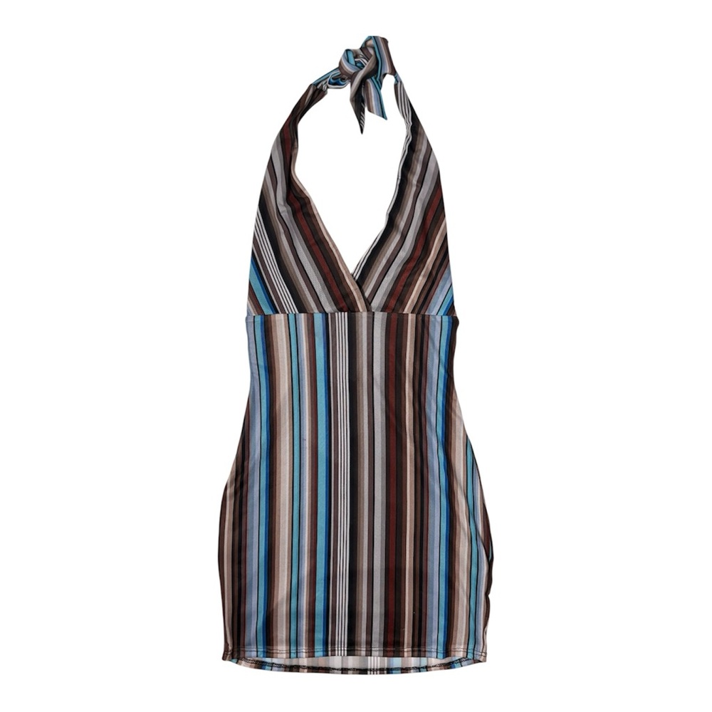 Windsor Striped Halter Mini Dress